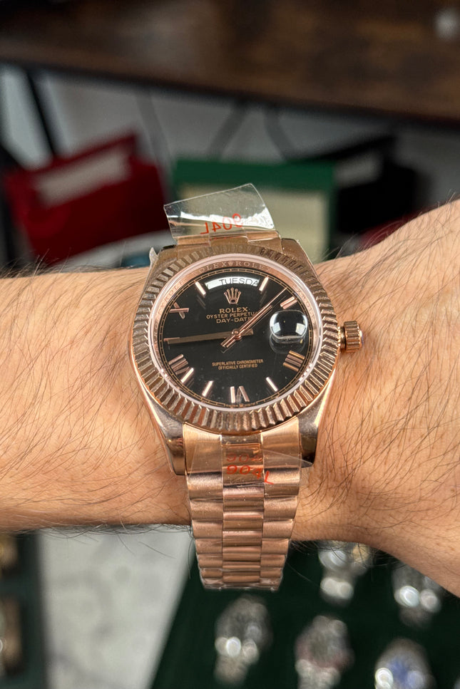ROLEX DAY DATE ROSEGOLD - FONDO NEGRO