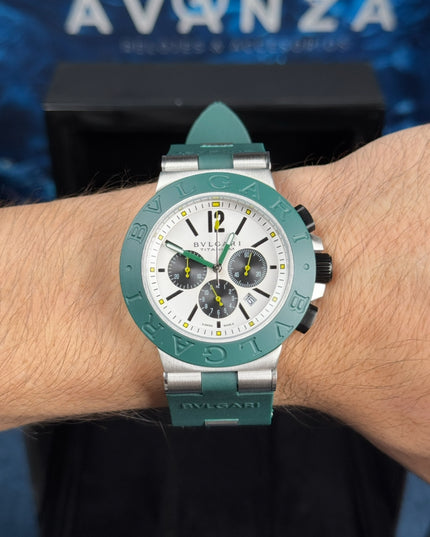 BVLGARI ALUMINIUM GREEN CRONÓGRAFO