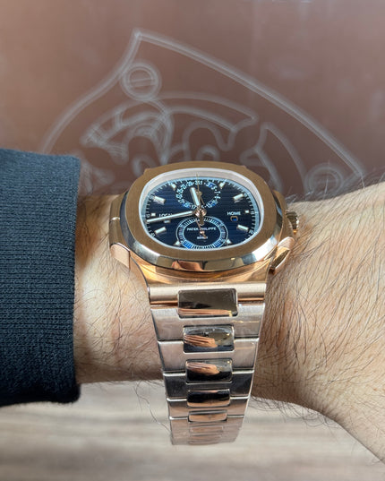 PATEK PHILIPPE NAUTILUS SUIZO - ROSE GOLD TRAVEL TIME