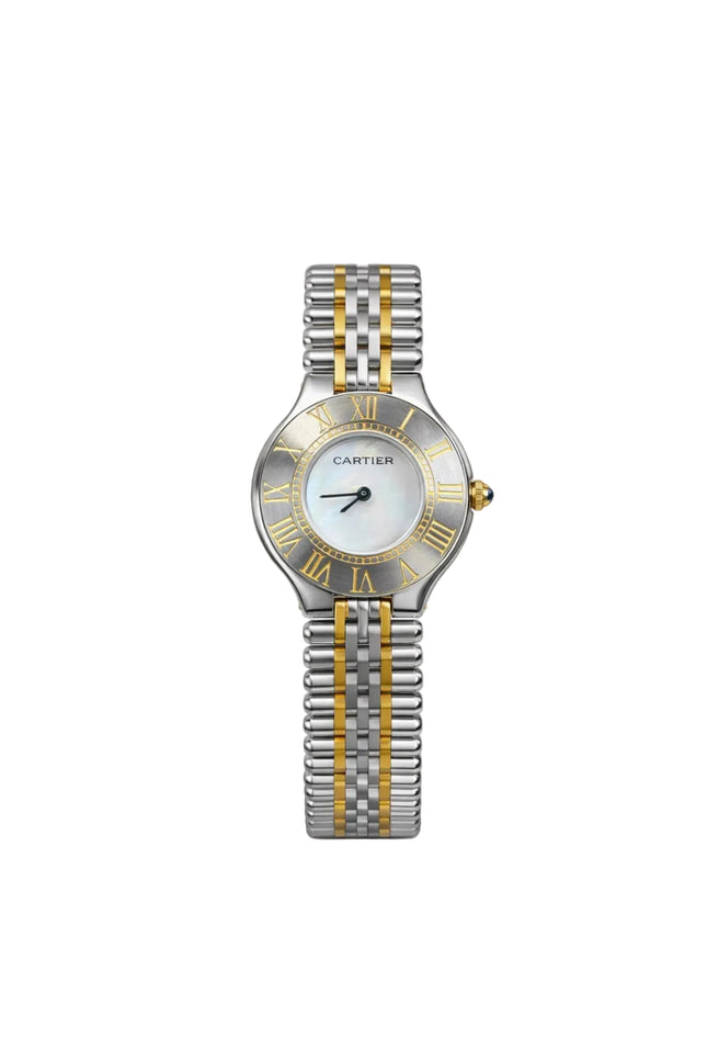CARTIER MUST 21 DOBLE TONO FONDO BLANCO