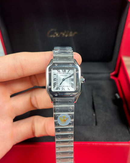 CARTIER SANTOS PLATEADO 27MM