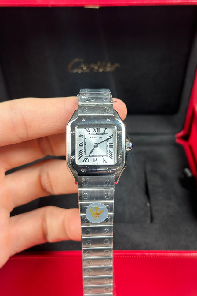 CARTIER SANTOS PLATEADO 27MM