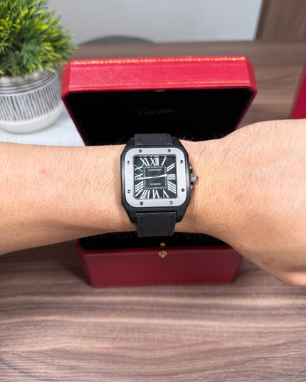 CARTIER SANTOS 100 NEGRO LONA