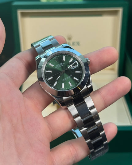 ROLEX DATEJUST 41: ACERO FONDO VERDE