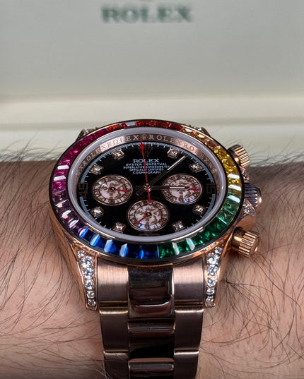 ROLEX DAYTONA RAINBOW ROSEGOLD