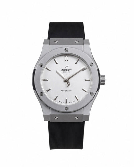 HUBLOT CLASSIC FUSION CERAMIC TITANIUM WHITE DIAL