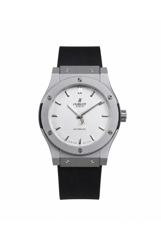 HUBLOT CLASSIC FUSION CERAMIC TITANIUM WHITE DIAL