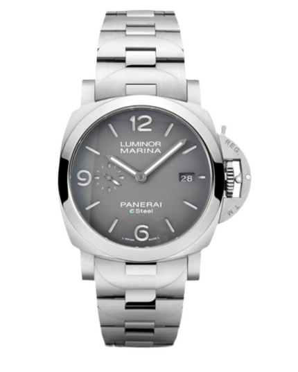 PANERAI LUMINOR MARINA ESTEEL - PLATA FONDO GRIS