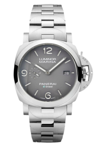 PANERAI LUMINOR MARINA ESTEEL - PLATA FONDO GRIS