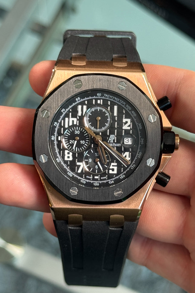 AUDEMARS PIGUET ROYAL OAK ORO ROSA NEGRO CAUCHO