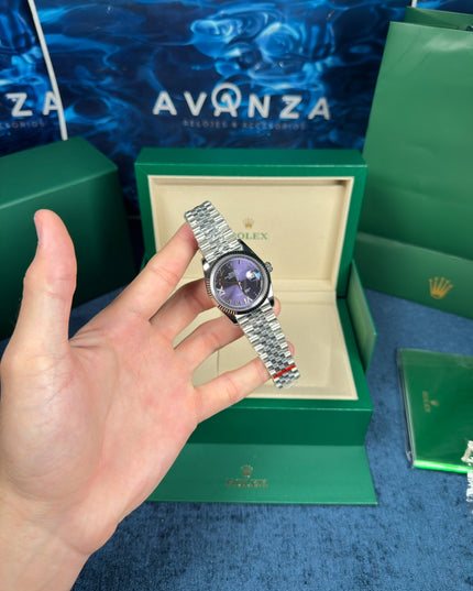 ROLEX DATEJUST DAMA 36MM VIOLETA SUIZO DIAMANTES