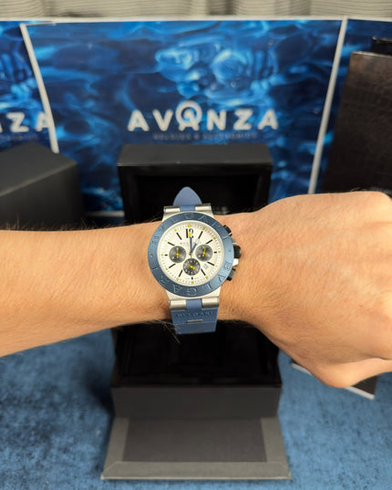 BVLGARI ALUMINIUM BLUE CRONÓGRAFO