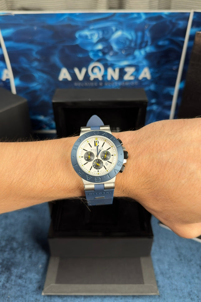 BVLGARI ALUMINIUM BLUE CRONÓGRAFO