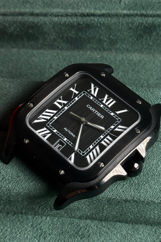 CARTIER SANTOS SUIZO DOBLE EXTENSIBLE - NEGRO