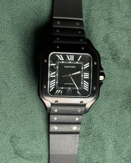 CARTIER SANTOS SUIZO DOBLE EXTENSIBLE - NEGRO