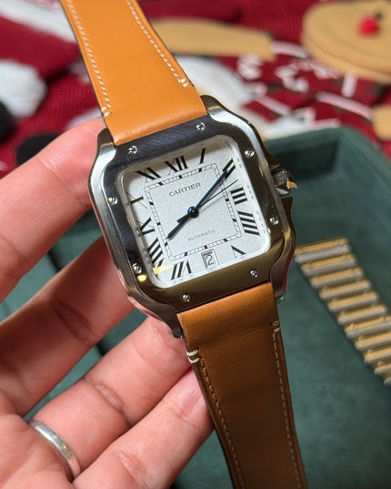 CARTIER SANTOS SUIZO DOBLE EXTENSIBLE - PLATEADO