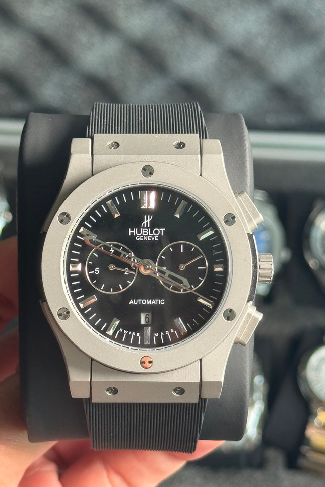 HUBLOT CRONO CLASSIC FUSION - NEGRO PLATEADO