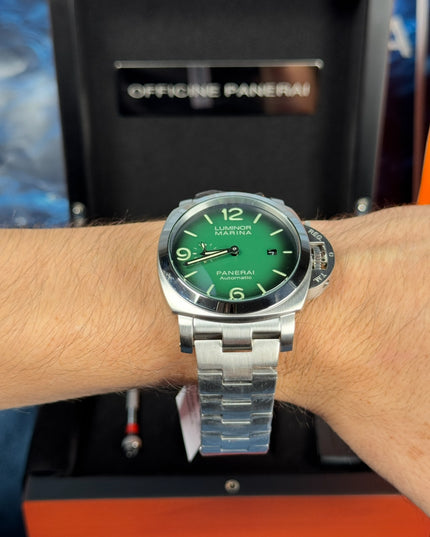 PANERAI LUMINOR MARINA - PLATA FONDO VERDE