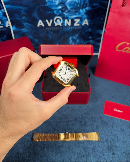 CARTIER SANTOS SUIZO DOBLE EXTENSIBLE - DORADO
