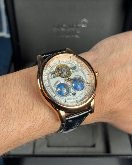 MONTBLANC TOURBILLON CYLINDRIQUE GEOSPHERES VASCO DA GAMA WHITE DIAL