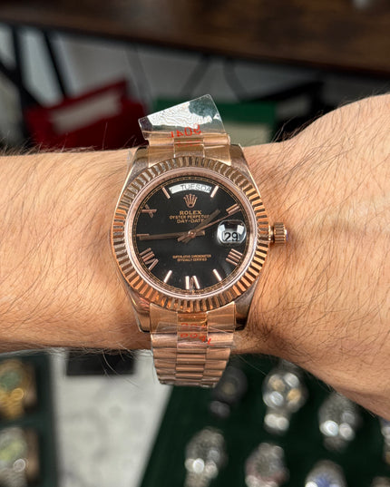 ROLEX DAY DATE ROSEGOLD - FONDO NEGRO