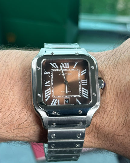 CARTIER SANTOS FONDO MARRÓN