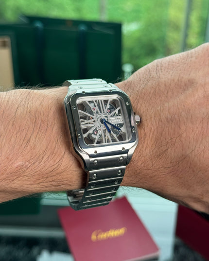 CARTIER SANTOS SKELETON - PLATEADO