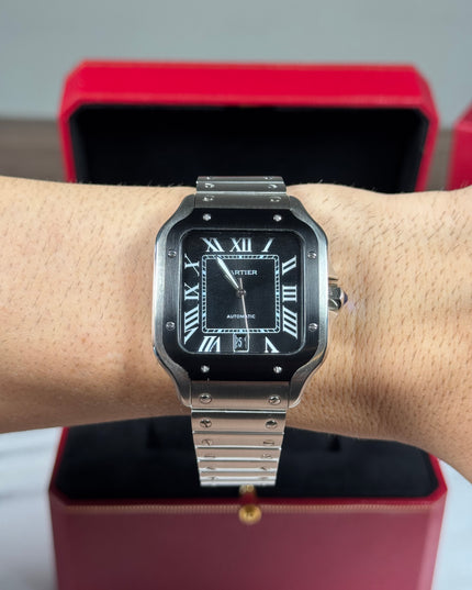 CARTIER SANTOS FONDO NEGRO