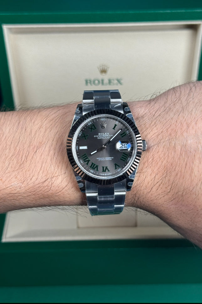 ROLEX DATEJUST WIMBLENDON 41MM SUIZO - OYSTER