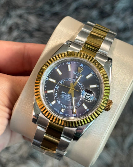ROLEX SKY-DWELLER - BICOLOR FONDO AZUL