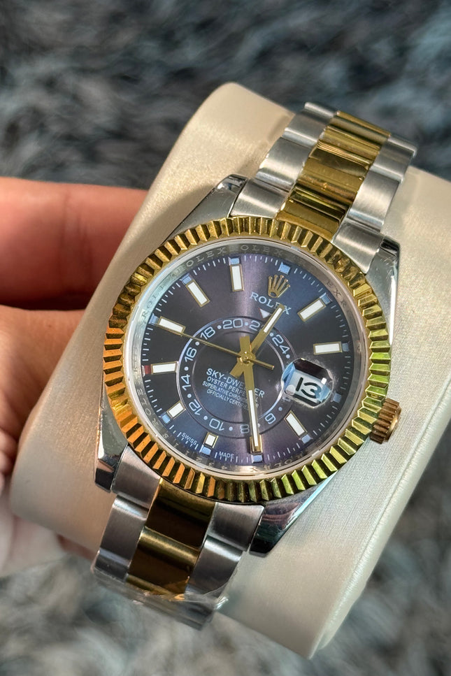 ROLEX SKY-DWELLER - BICOLOR FONDO AZUL