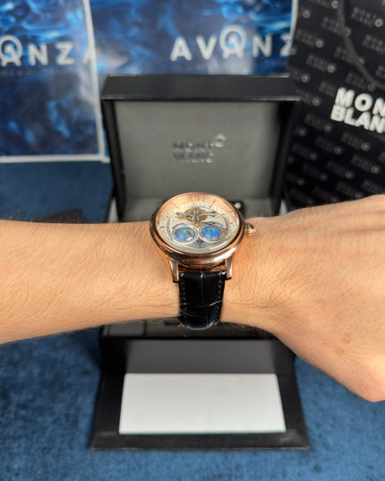 MONTBLANC TOURBILLON CYLINDRIQUE GEOSPHERES VASCO DA GAMA WHITE DIAL