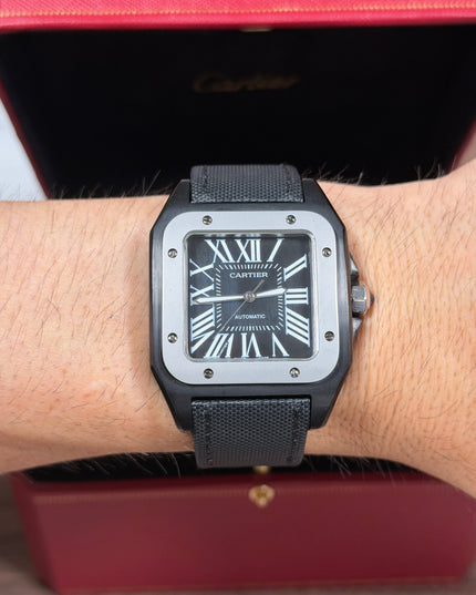 CARTIER SANTOS 100 NEGRO LONA