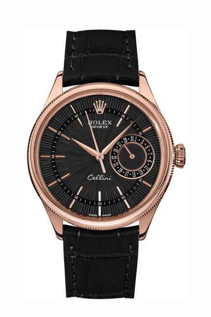 ROLEX CELLINI DATE - ROSEGOLD NEGRO
