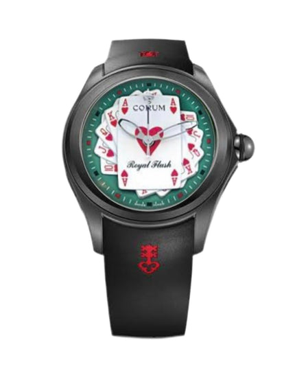 CORUM BUBBLE POKER ROYAL FLUSH - BLACK