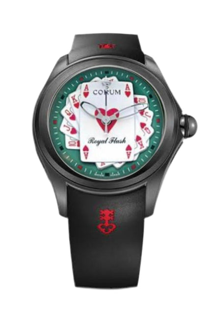 CORUM BUBBLE POKER ROYAL FLUSH - BLACK