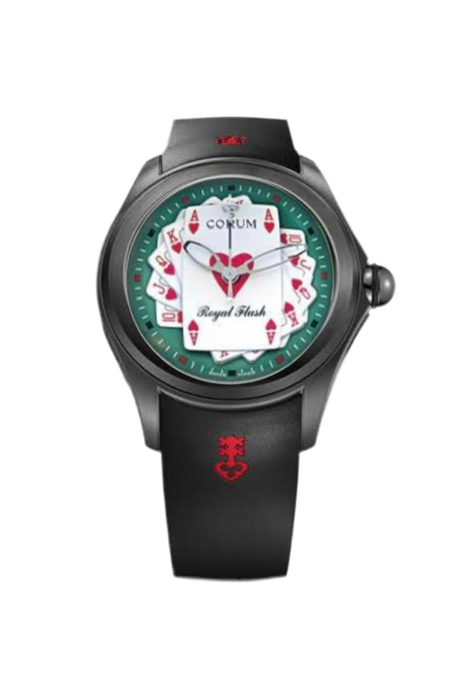 CORUM BUBBLE POKER ROYAL FLUSH - BLACK
