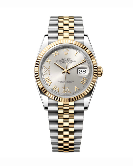 ROLEX DATEJUST DAMA 36MM BLANCO SUIZO DIAMANTES