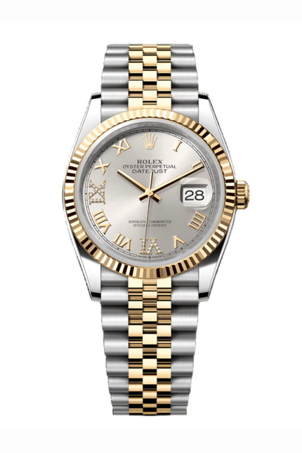 ROLEX DATEJUST DAMA 36MM BLANCO SUIZO DIAMANTES