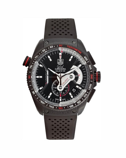 TAG HEUER CARRERA DIAL NEGRO BISEL TAQUÍMETRO