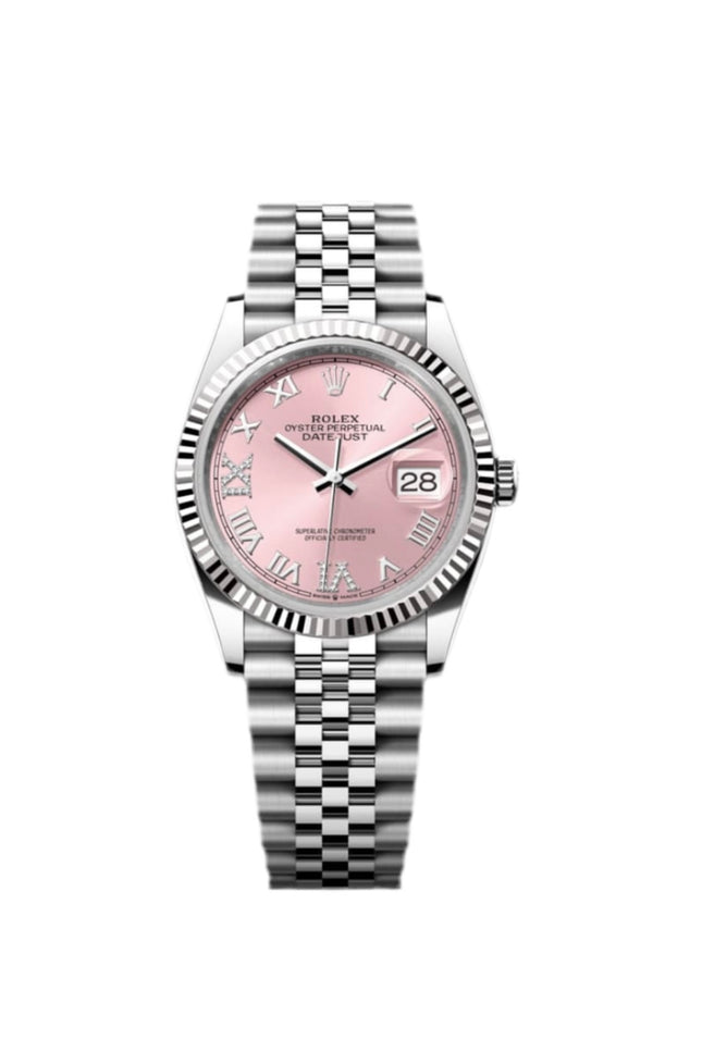 ROLEX DATEJUST DAMA 36MM ROSA SUIZO DIAMANTES