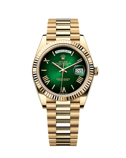 ROLEX DAY DATE DORADO - FONDO VERDE