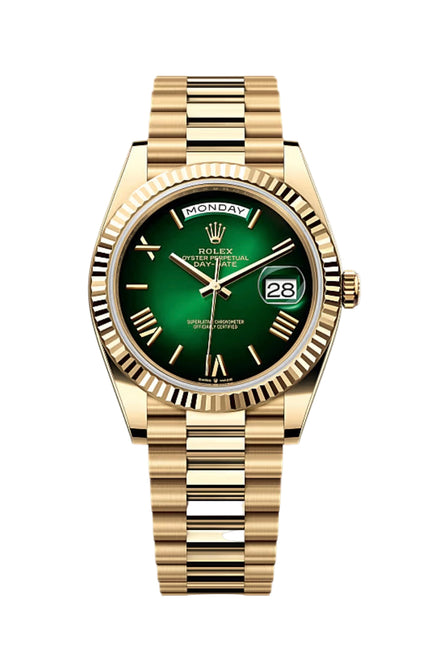 ROLEX DAY DATE DORADO - FONDO VERDE