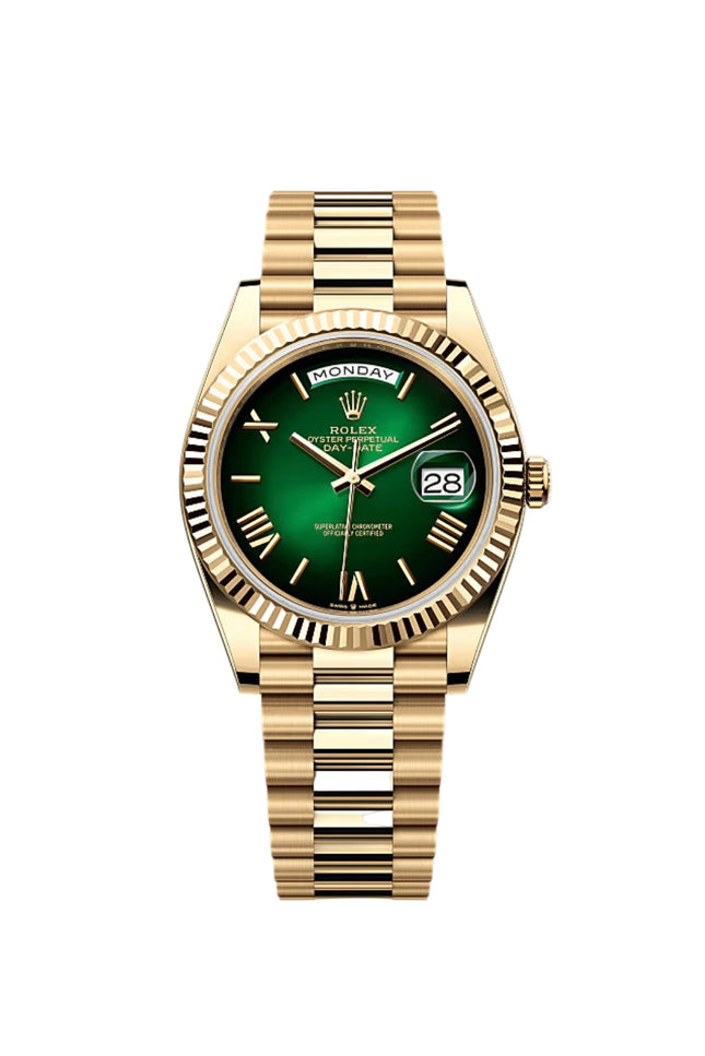 ROLEX DAY DATE DORADO - FONDO VERDE
