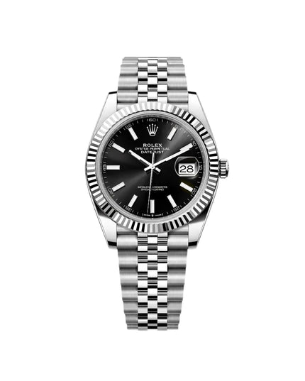 ROLEX DATEJUST PLATEADO - FONDO NEGRO