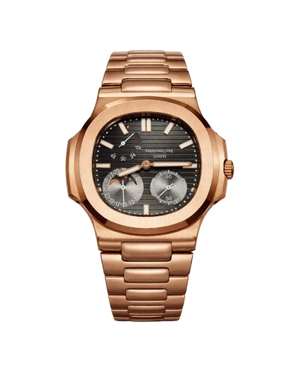 PATEK PHILIPPE NAUTILUS MOON PHASE ROSEGOLD