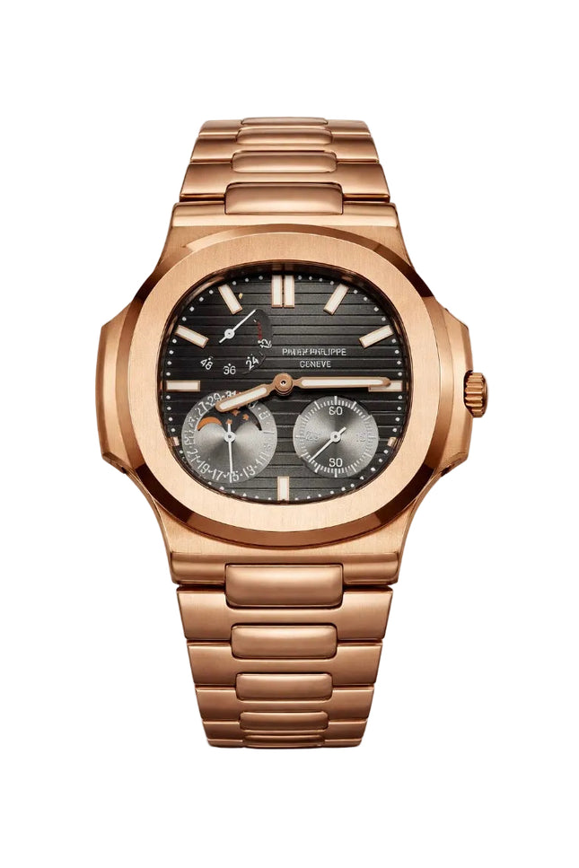 PATEK PHILIPPE NAUTILUS MOON PHASE ROSEGOLD