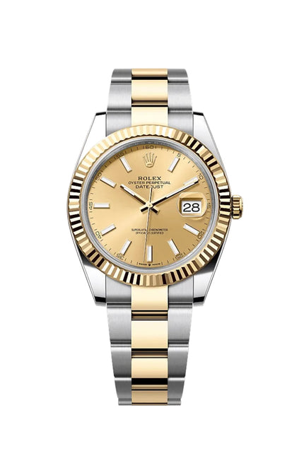 ROLEX DATEJUST SUIZO - DOBLE TONO FONDO DORADO