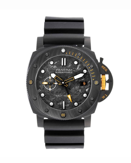 PANERAI SUBMERSIBLE GMT BLACK CARBON FIBER 44MM SUIZO