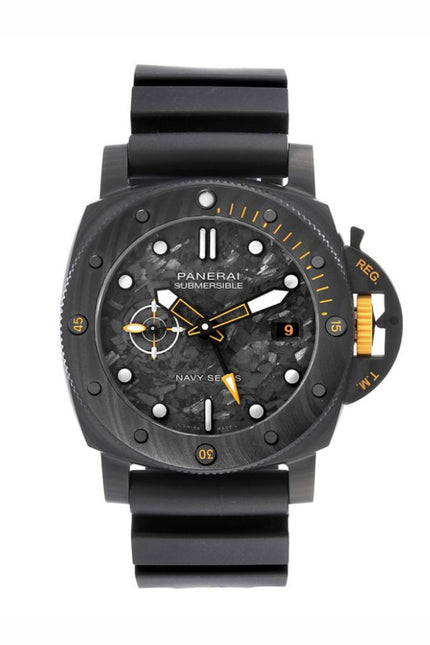 PANERAI SUBMERSIBLE GMT BLACK CARBON FIBER 44MM SUIZO